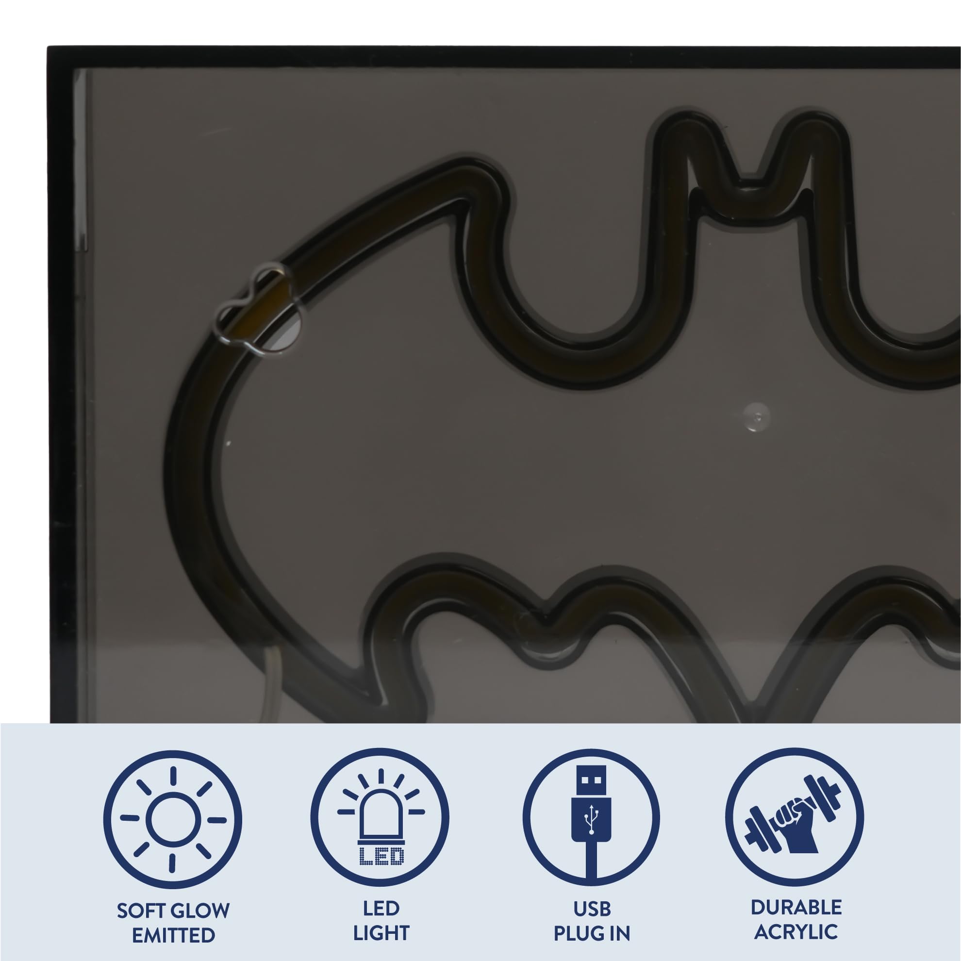 Amazon.com: DC Comics Batman Logo Acrylic Light Up Neon Sign for