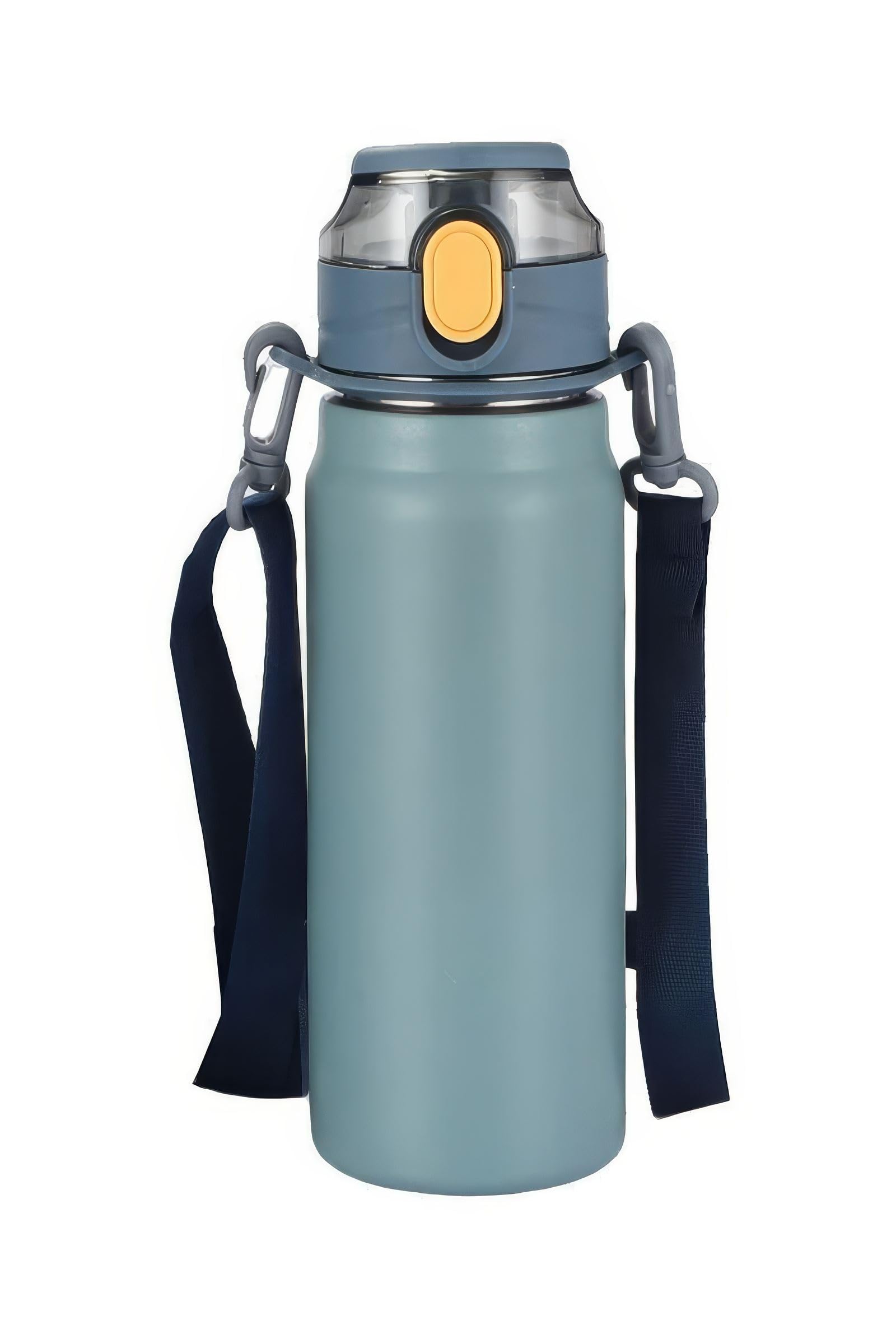 304 L Çelik Mavi 800 ml Askılı ve Pipetli Matara Suluk cin411mv-8