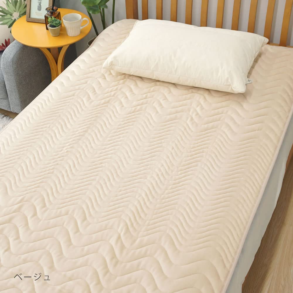 ロマンス　敷きパッド・遠赤外線混わた使用・綿１００%・テイジン・セミダブル日本製 ロマンス敷きパッド・遠赤外線混わた使用・綿100%・テイジン