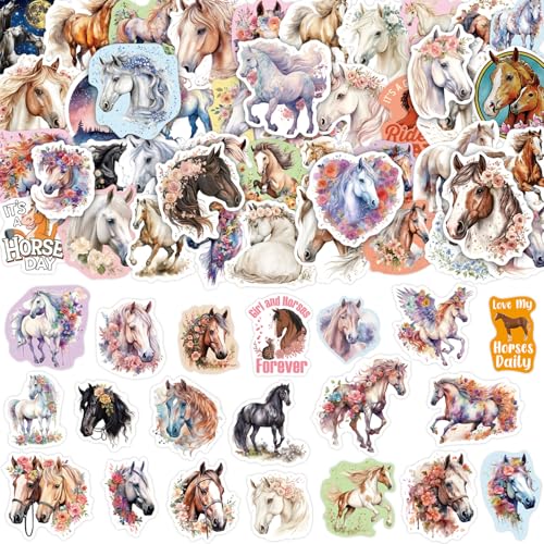 WorldBazaar 100 Pcs Pony Horse Vinyl Stickers Riding Party Favors