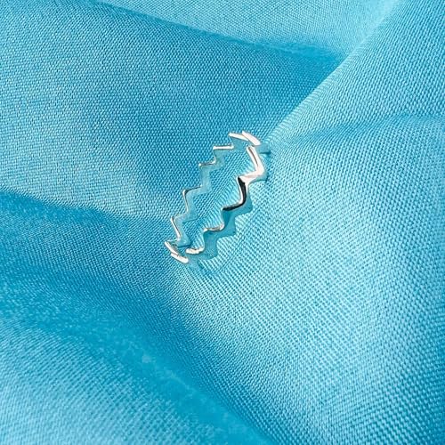 Modern Zig Zag 925 Sterling Silver Ring3