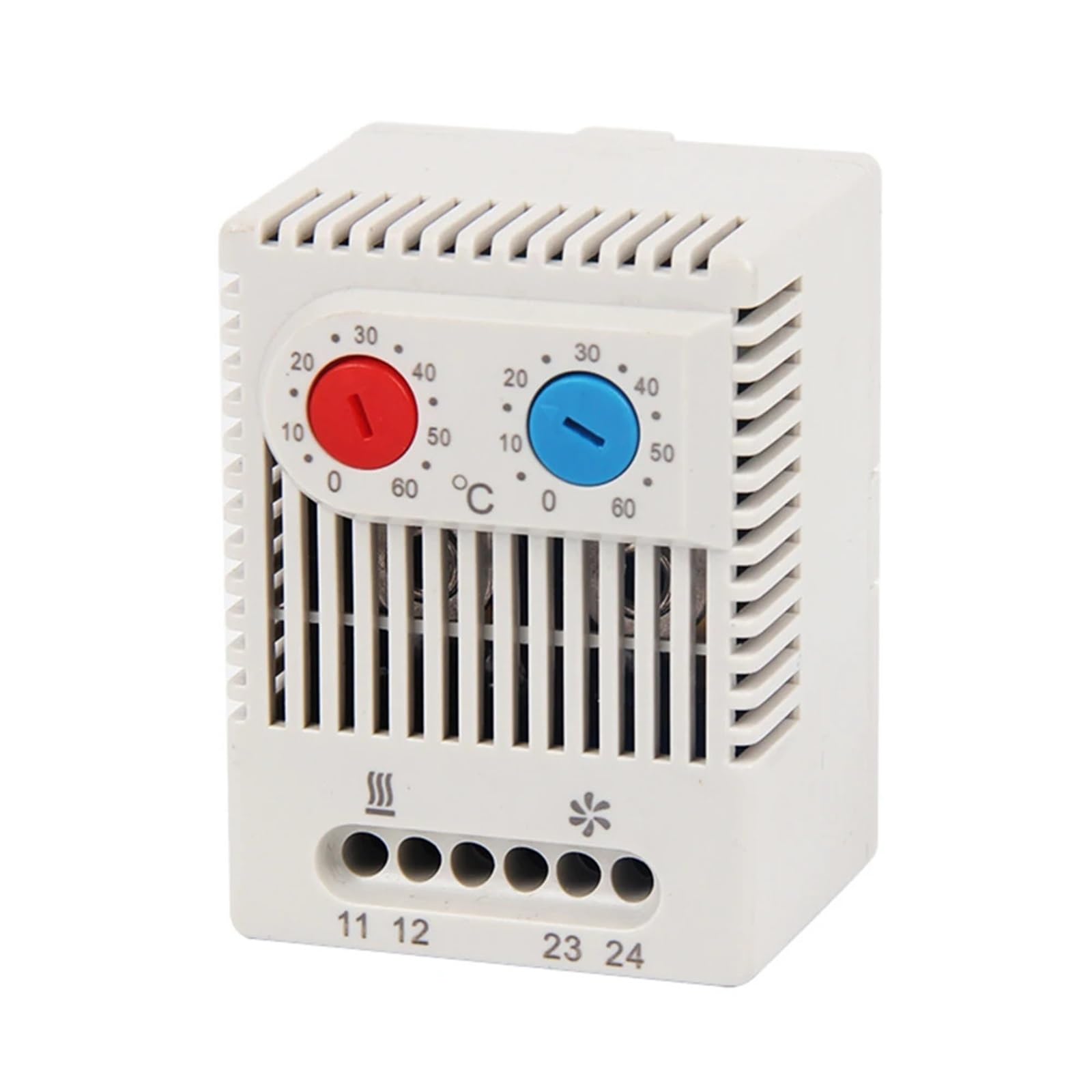 1 pz NO (normalmente aperto)/NC (normalmente chiuso) regolatore di temperatura termostato meccanico compatto for armadio(Green)