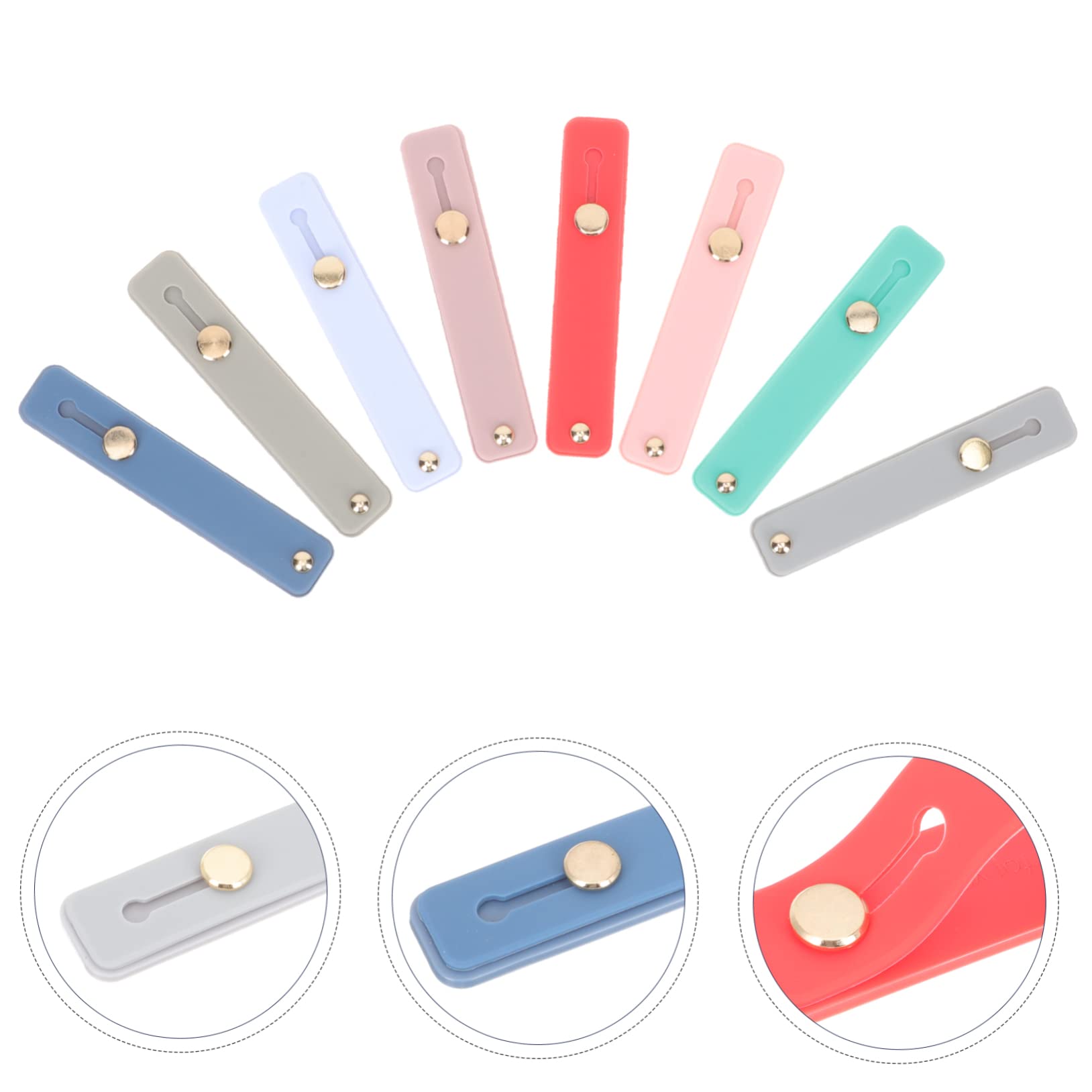 Hemobllo 3 Sätze Smartphone-teleskopgriff-handyhalter Für Gürtel Silikon-Handy-fingergriffe Smartphone-silikonhalter 8 Stück * 3