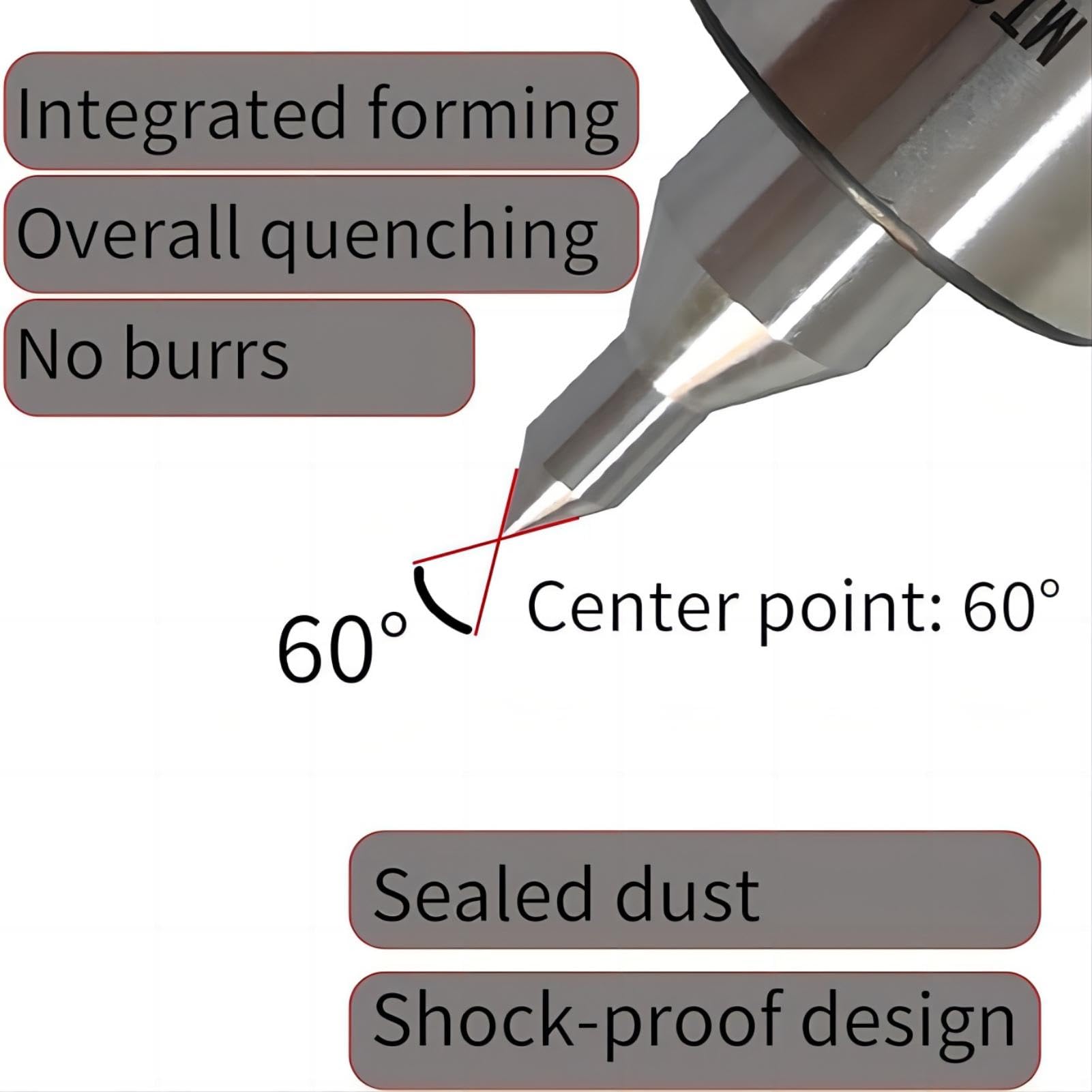 MT2 Live Center - 60° Triple Bearing -2