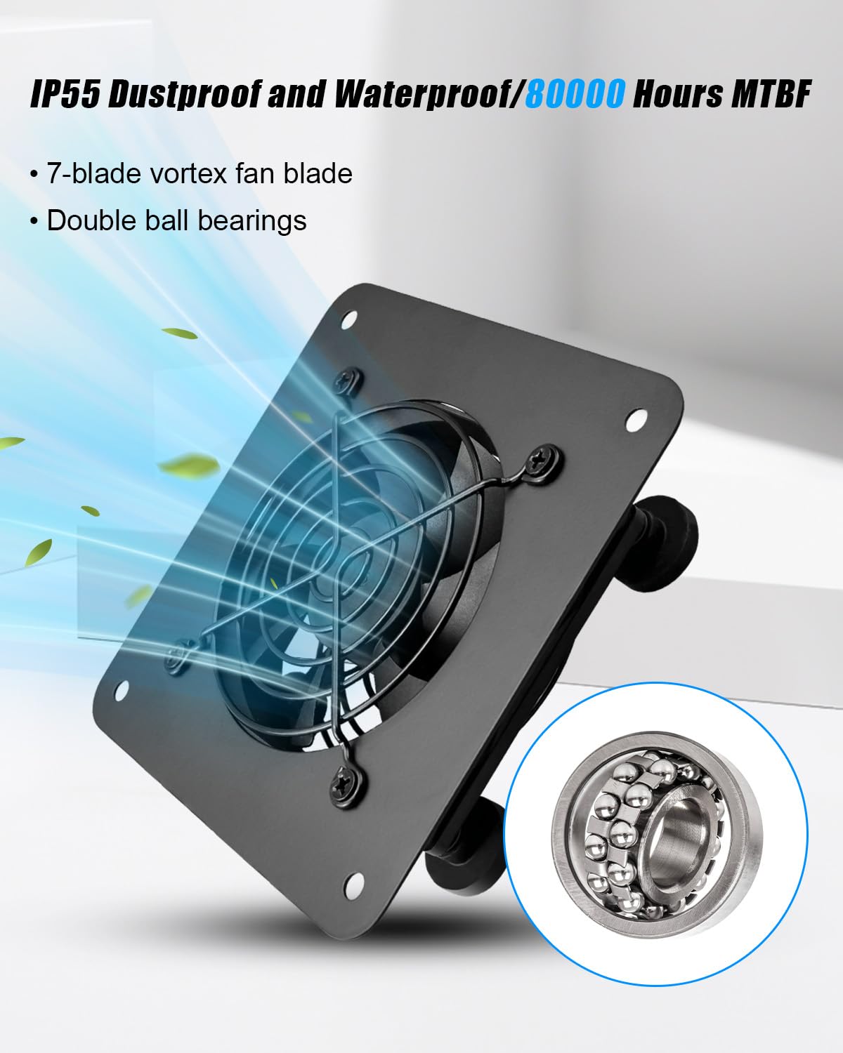 Armadietto USB da 80 mm, sistema di raffreddamento silenzioso con controllo della velocità, ventola in metallo da 4 pollici alimentata tramite USB per Home Theater, console di gioco, armadio di