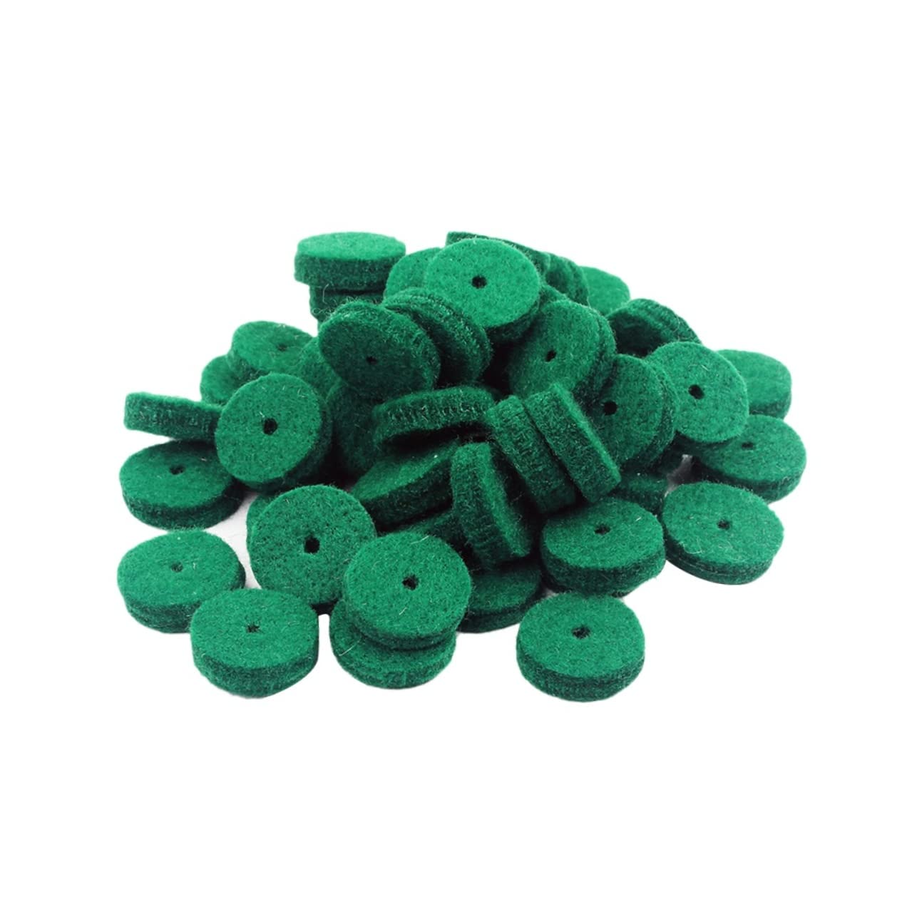 HEMOTON 90pcs Green Piano Pad Washers 22mm D04 Size Felt Piano Washers for Repair Drum Set