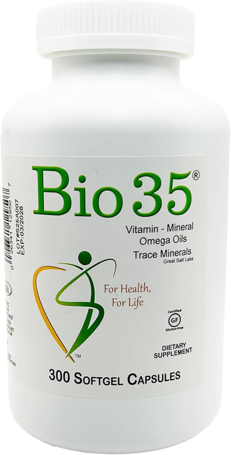 Bio35 / 300 sg Original, Gluten Free, Daily Multivitamin for Men & Women Wellness – Bio35 High Potency Softgel with Trace Minerals, Multi Vitamins for Immune Support, Digestion, & Energy,