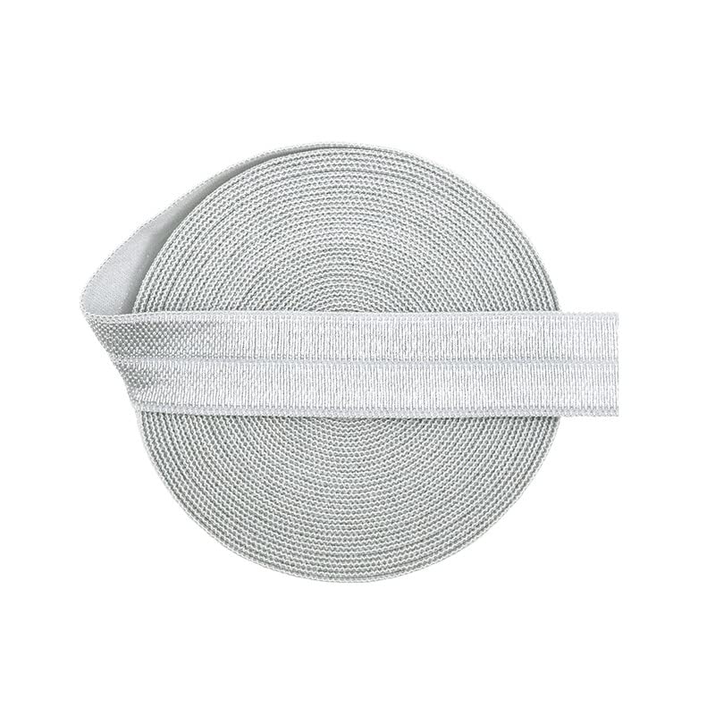 Bristlegrass Silver Grey 12 Yard 5/8 Inch Shiny Nylon Elastics Spandex Satin Bands Shoulder Tapes Bra Strap Underwear Lingerie Sewing Trim Solid Color Ribbon Sewing lace Silver Grey（12Yard 5/8")