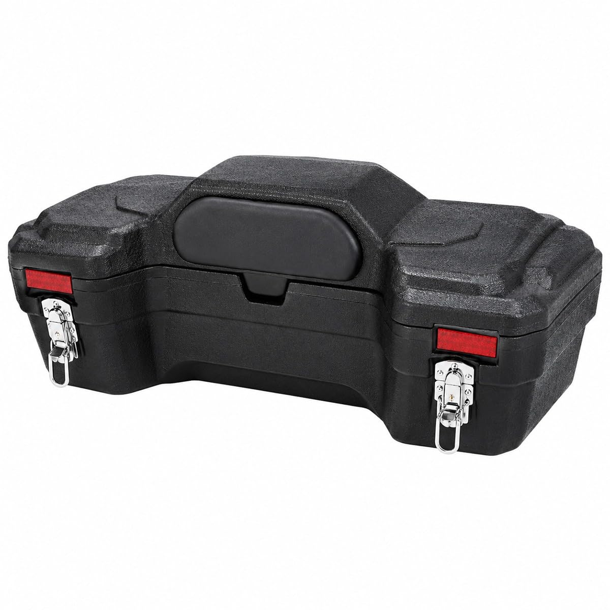 Caja Trasera ATV Quad 47L en HDPE,Baúl Rígido con Respaldo Integrado y Cierres Metálicos,Contenedor para Vehículos con Portaequipajes,75 x 40 x 31 cm,Negro