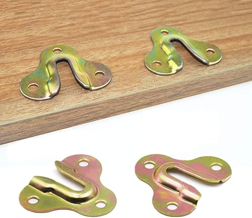 Miniatura 6 de 20 piezas de zinc amarillo ojo de cerradura perchas espejo marco perchas taza clave capa colgante estante de madera montaje en pared solo ojo de