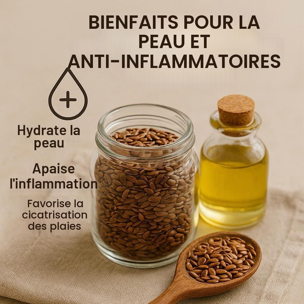 GiDeli Graines de Lin Brun 3kg – Riches en Protéines et Oméga-3 – Faibles en Sucre – Idéales pour Boulangerie et Pâtisserie – Saveur Douce Noisette – Pour Cuisine et Vegan – 100% Naturel