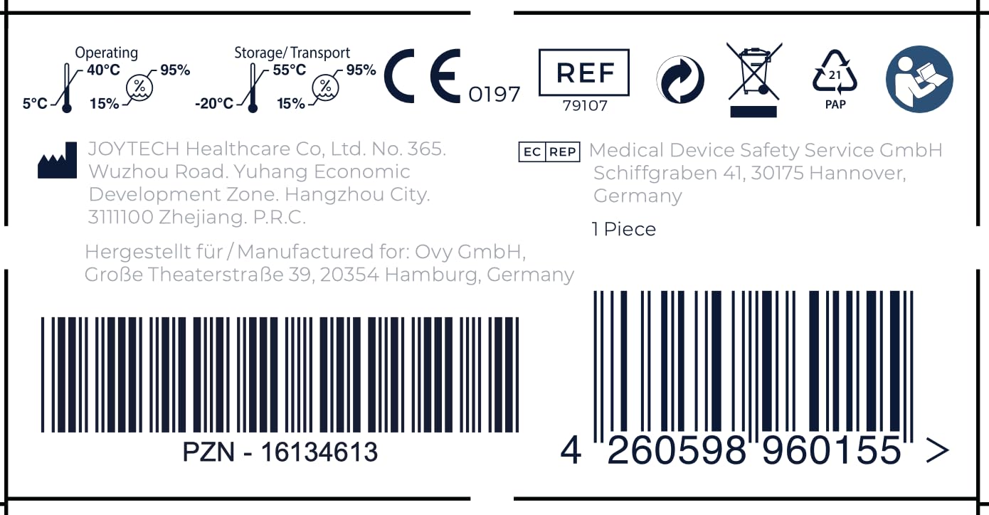 Ovy Termómetro basal Bluetooth con aplicación Ovy certificada por la UE para la prevención sin hormonas y para los deseos de los niños