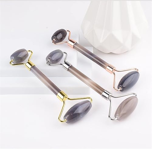 Miniatura 5 de Rodillo de jade Gua Sha Masaje Set Natural Agate Gouache Stone Board Anti Envejecimiento Masajeador facial Cuidado de la Belleza de la Piel