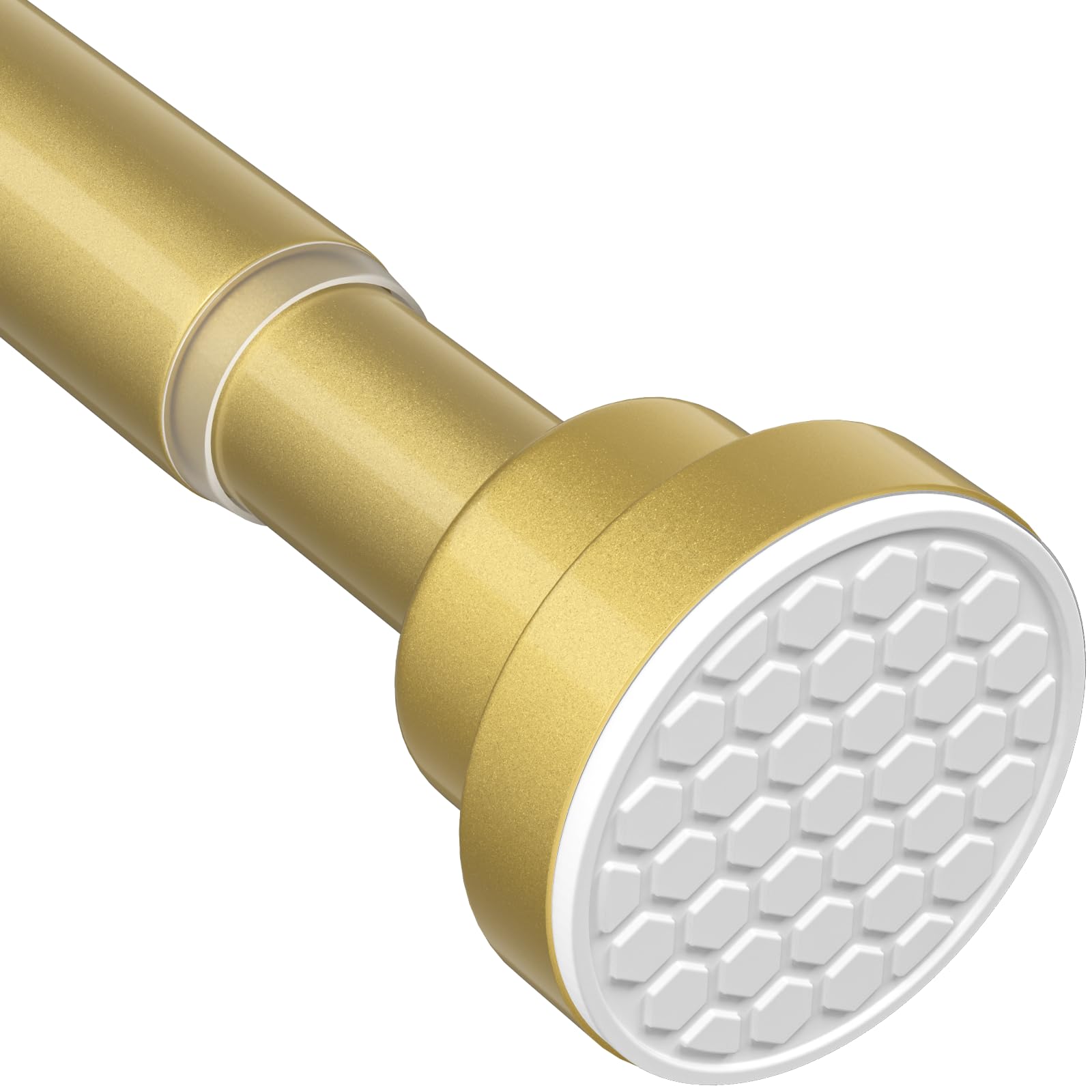 MEXAU Tension Curtain Rod for Windows 45 to 77 Inch, Gold
