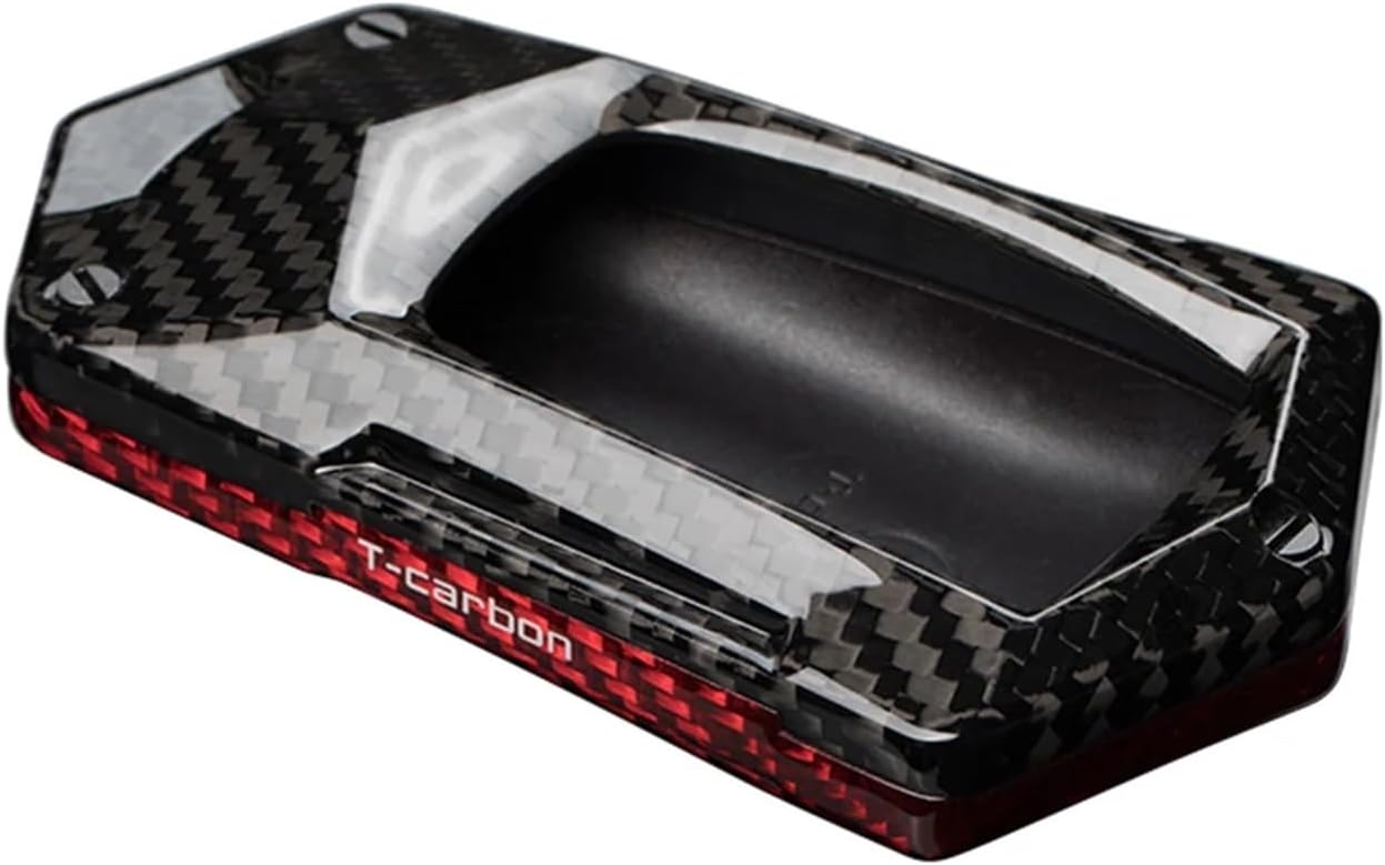 Compatible for Benz E S Class W213 W212 S212 C207 A207 W221 W222 C217 A217 E200 E400 Car Key Fob Cover Case Carbon Fiber(Red)