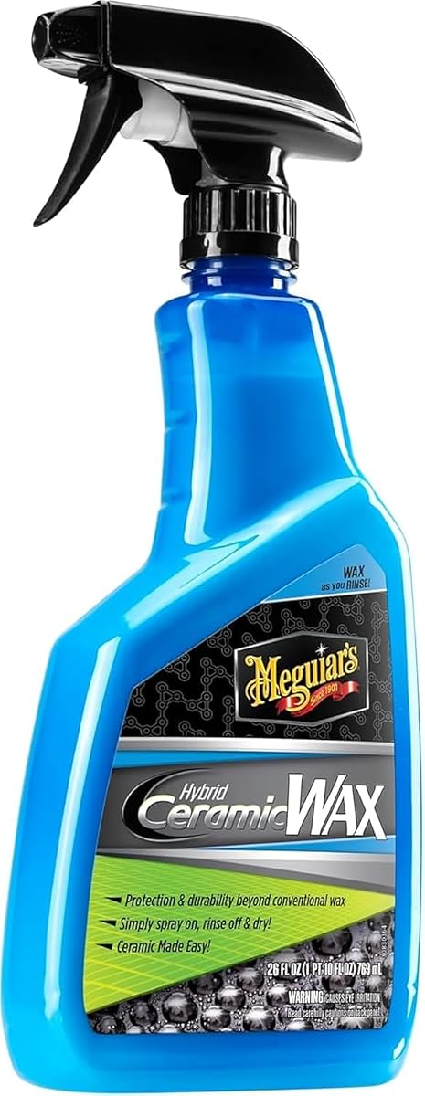 Meguiar's Hybrid Ceramic Wax, 768 ml | Easy-to-Use Spray Wax Delivers Advanced SiO2 Hybrid Protection and Long-Lasting Water Beading - G190526EU
