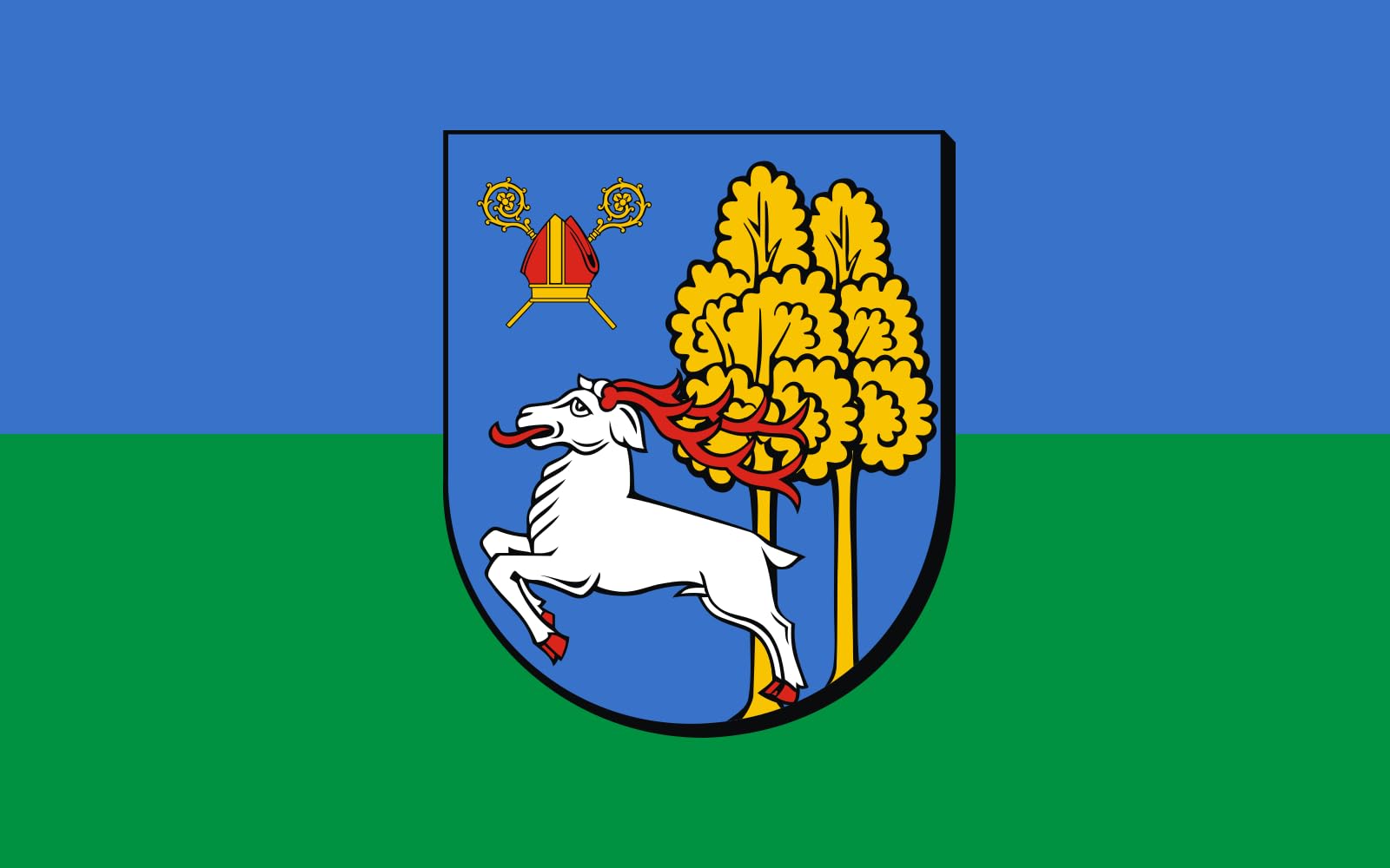 Drapeau Ełk Pologne pour décorer votre salon ou vos événements associatifs