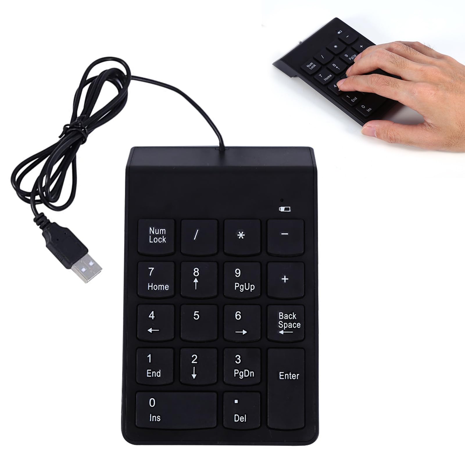 Tastierino Numerico USB Mini - 18 Tasti Per Laptop, PC E Ufficio - Foto 3