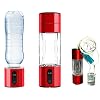Hydrogen Water Bottle Generator, 208mL Capacity, 99.99% High Purity, Portable & Rechargeable with Inhaler, PEM Technology for Home & Travel