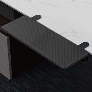 Ergonomic Foldable Keyboard Drawer Tray - Desk Extender Shelf, Clamp-On Keyboard Platform, Elbow Arm Support for Stress Relief, Space-Saving Computer Accessory