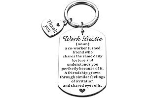 Funny Birthday Gift for Female Boss, Work Bestie Keychain Gift