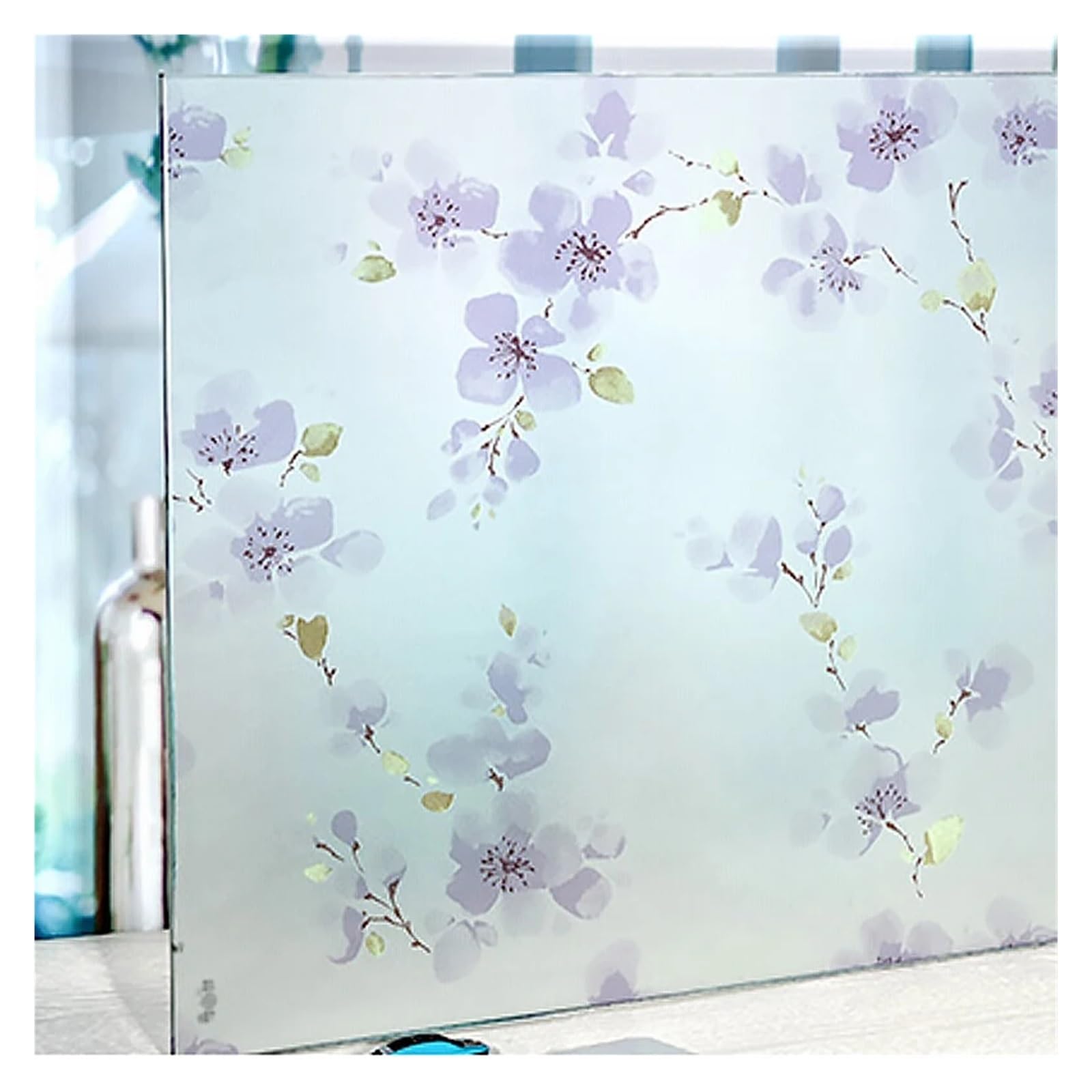 Glass Windows Privacy Film Frosted Static Cling Privacy Film, Decorative Opaque Glass Sticker, 30-55x100-500 cm(C,55x500 CM)
