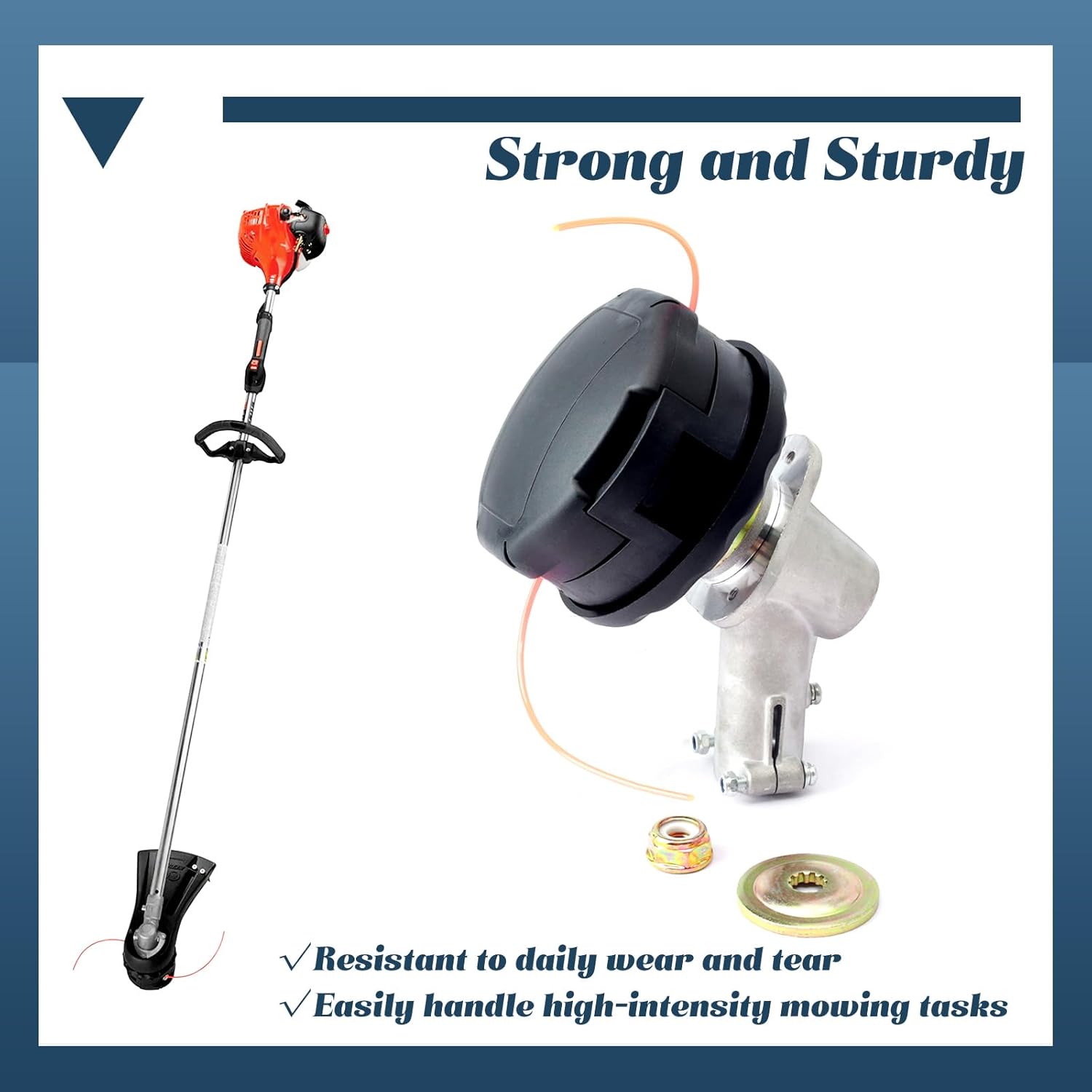 P021008182 Trimmer Gear Head Gearbox Head Replacement for Echo SRM-225 SRM-225i SRM-2620 SRM-3020 SRM-225U SRM-266U SRM-280U for Weed Eater Brush Cutter Replace 99944200907 P021053950