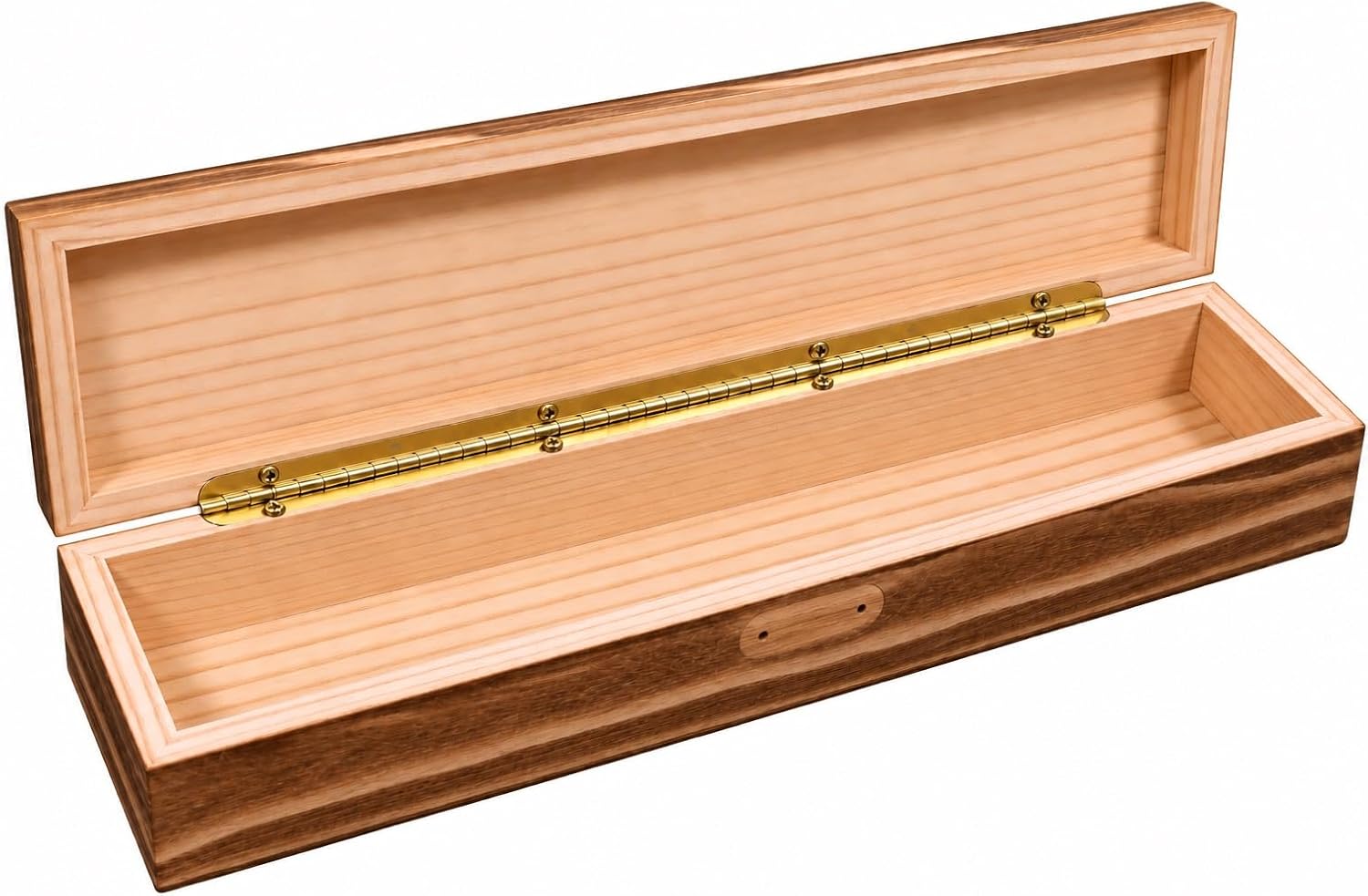 QCAA 90 Degree Stop Long Piano Hinge, Durable Steel Box Case Hinge, 150 mm x 9 mm(5.91" x 0.35"), Matte Black, Made in Taiwan, 8 Pack