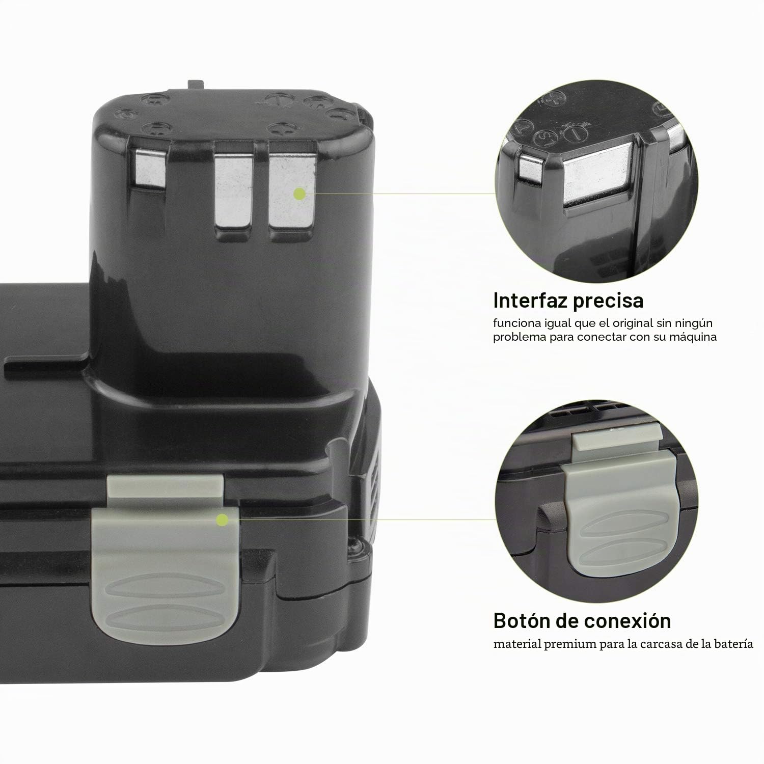 LabTEC 2 Packs Baterías para Hitachi BCL1415; batería de Recambio de 14,4V 4000mAh para Hitachi BCL1415, BCL1430, EBL1430, 326236, 326823, 326824, 327728 y 327729; Herramienta eléctrica inalámbrica