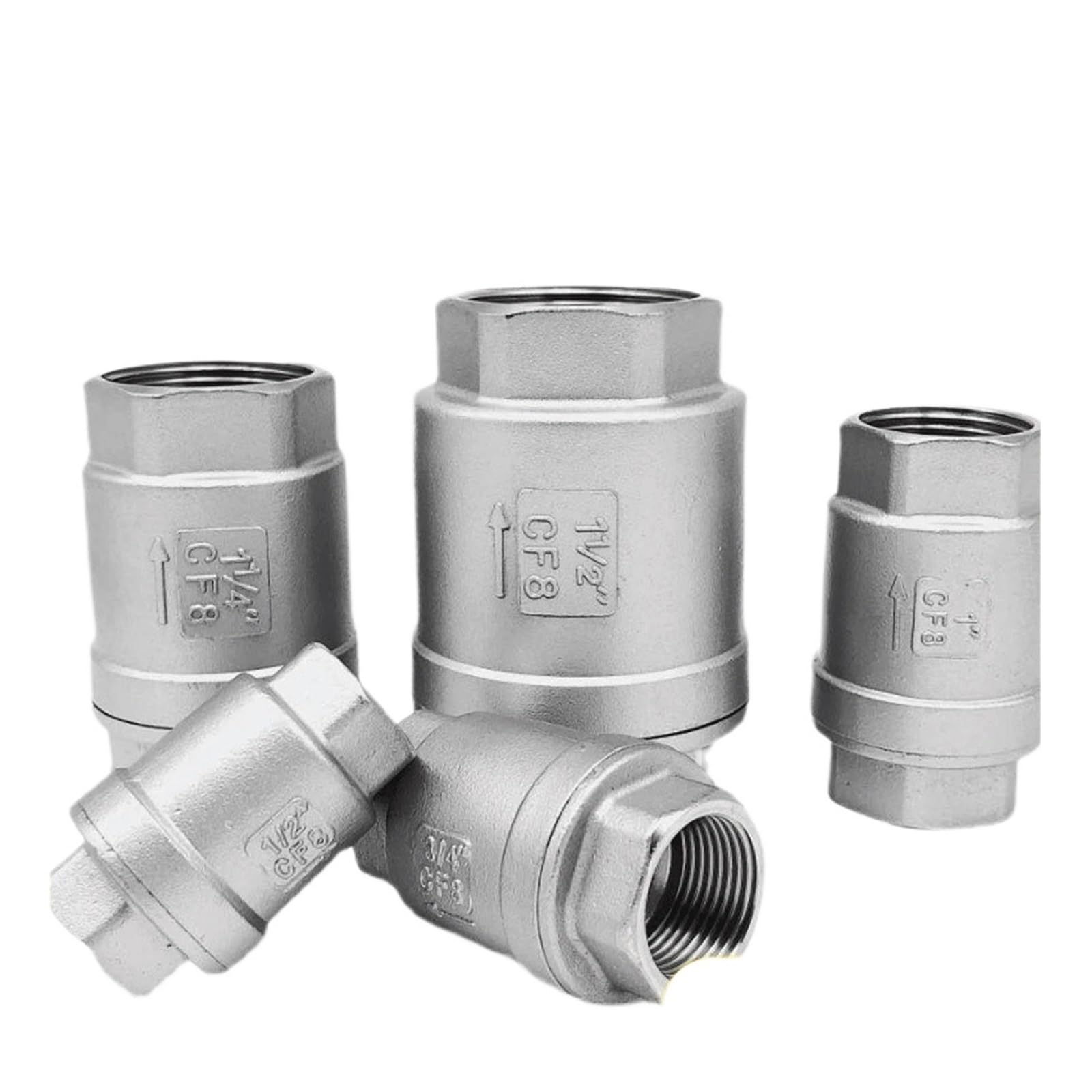 LIUCH 1/4" 3/8" 1/2" 3/4" 1" 2"-4" BSPT Femmina 201 304 316 Acciaio Inossidabile unidirezionale Valvola di ritegno Verticale con Tenuta Dura o Morbida(DN32 1.25 inch BSP,SS304 Soft Seal)