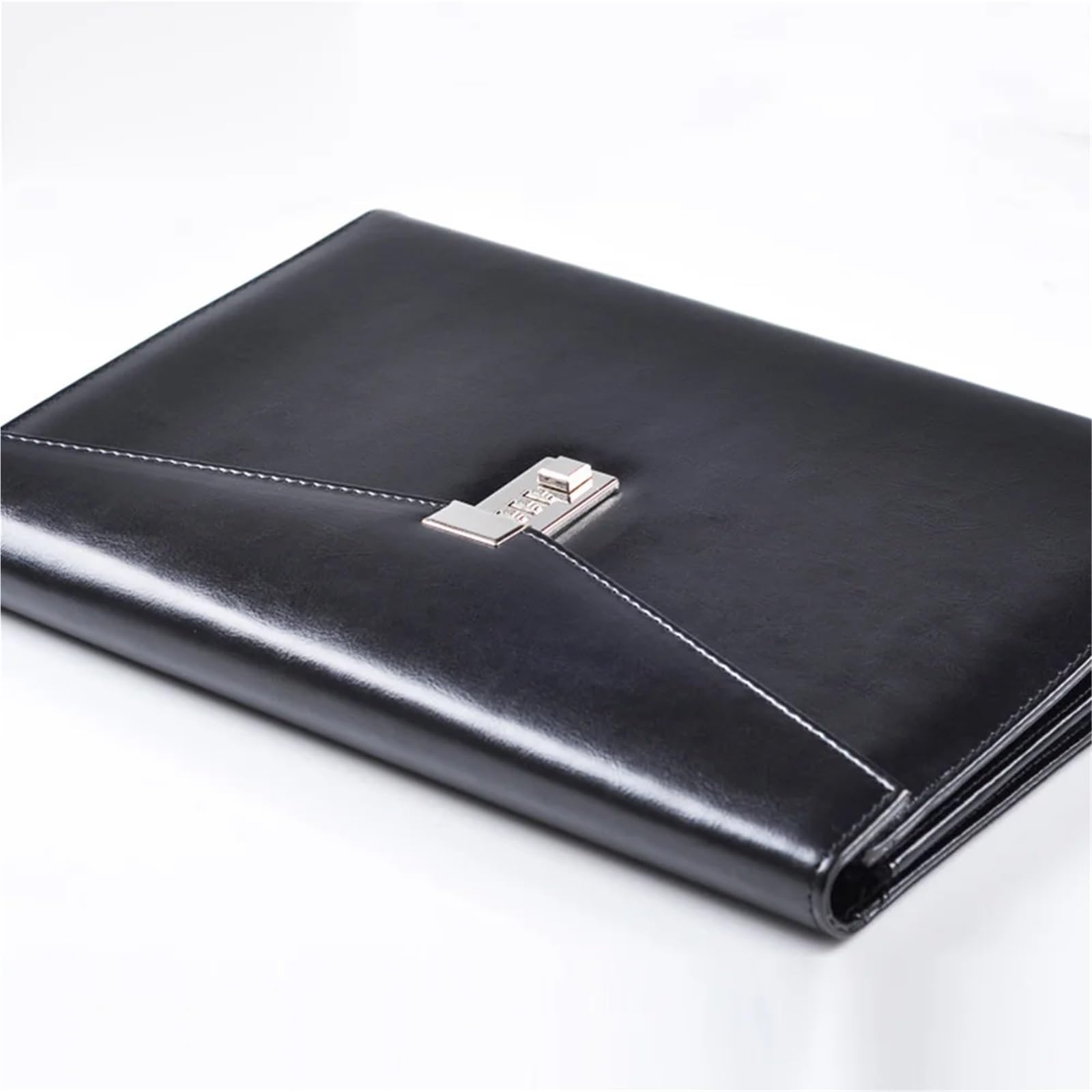Dokumententasche Aus Leder A4-Dokumentendateiordner mit Schloss Padfolio Fichario Passwort Aktentasche Organzier Executive Cabinet Leder Büromanagertasche