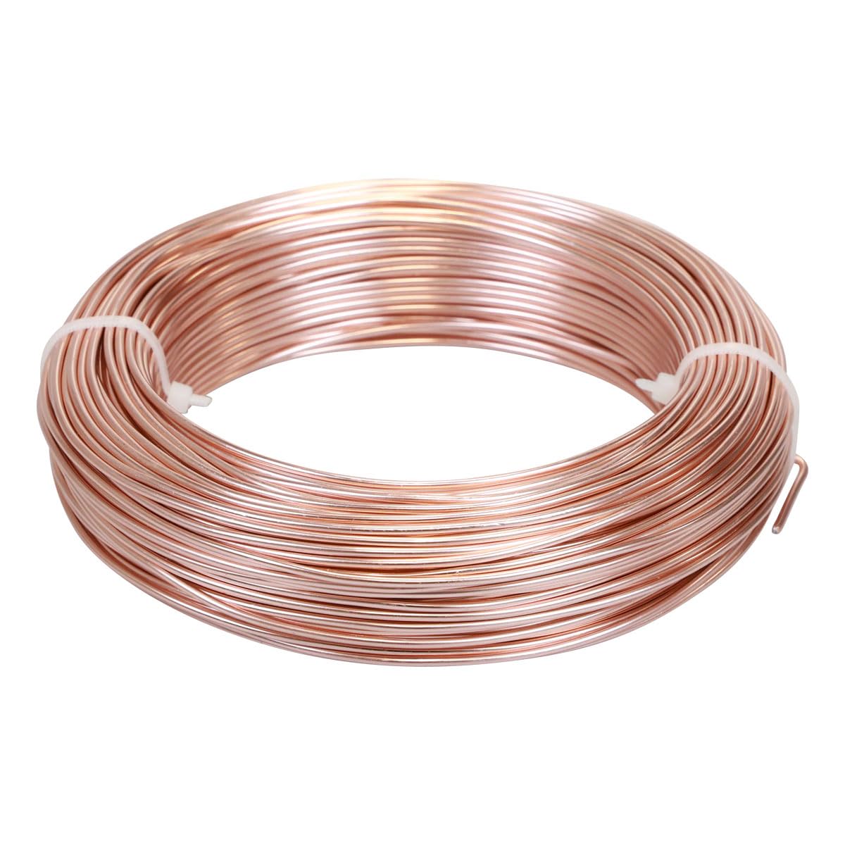 Aludraht 2mm, 60m, 500g Rosegold - Biegsamer Schmuckdraht zum Basteln, Dekorieren und Floristikbedarf