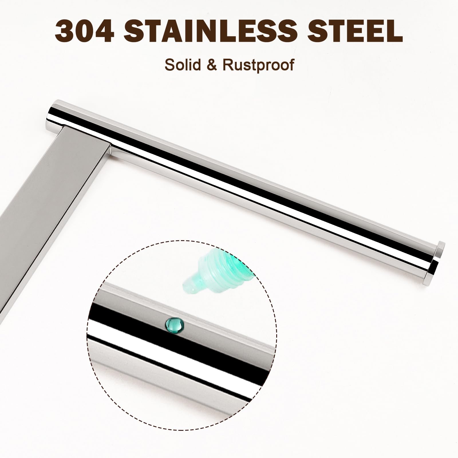 Siyzda Hand Towel Holder Stand for Bathroom L- Shaped Standing Hand Towel Rack, Towel Bar Kitchen Vanity Countertop Organizer - Image 4