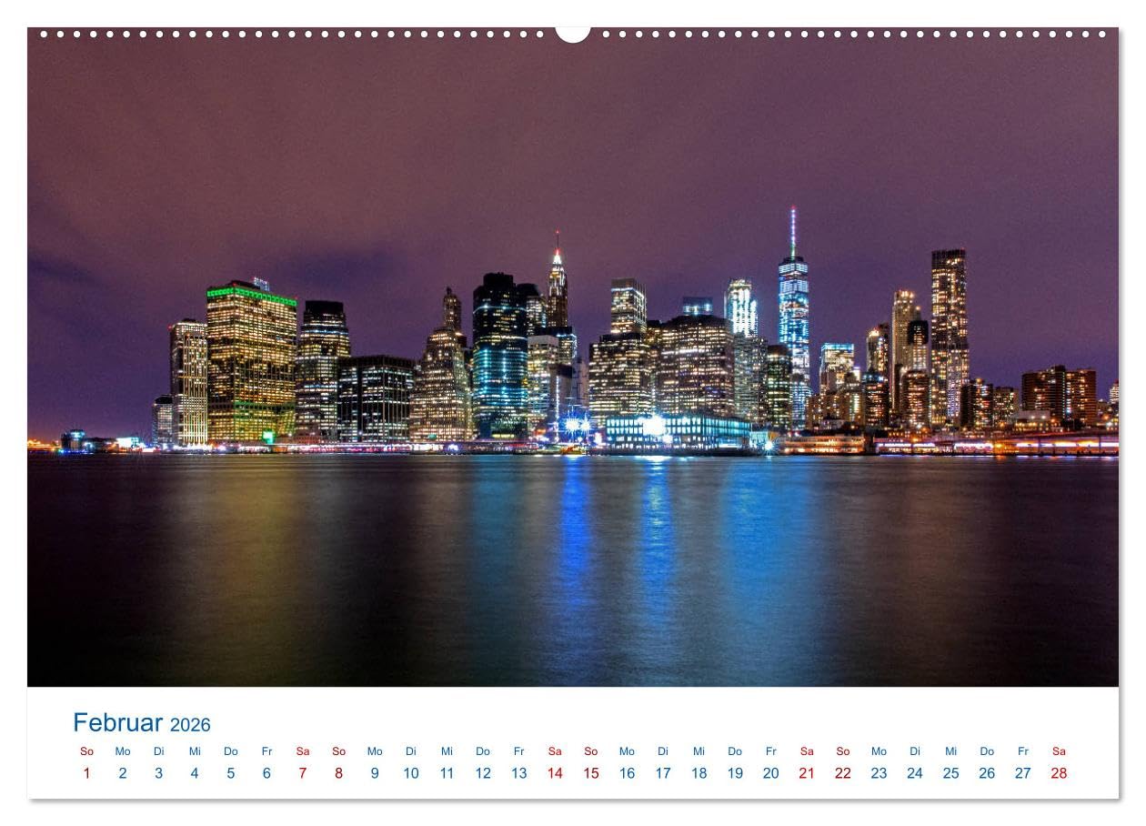 Die New Yorker City (hochwertiger Premium Wandkalender 2026 DIN A2 quer), Kunstdruck in Hochglanz: Aktuelle New York Bilder