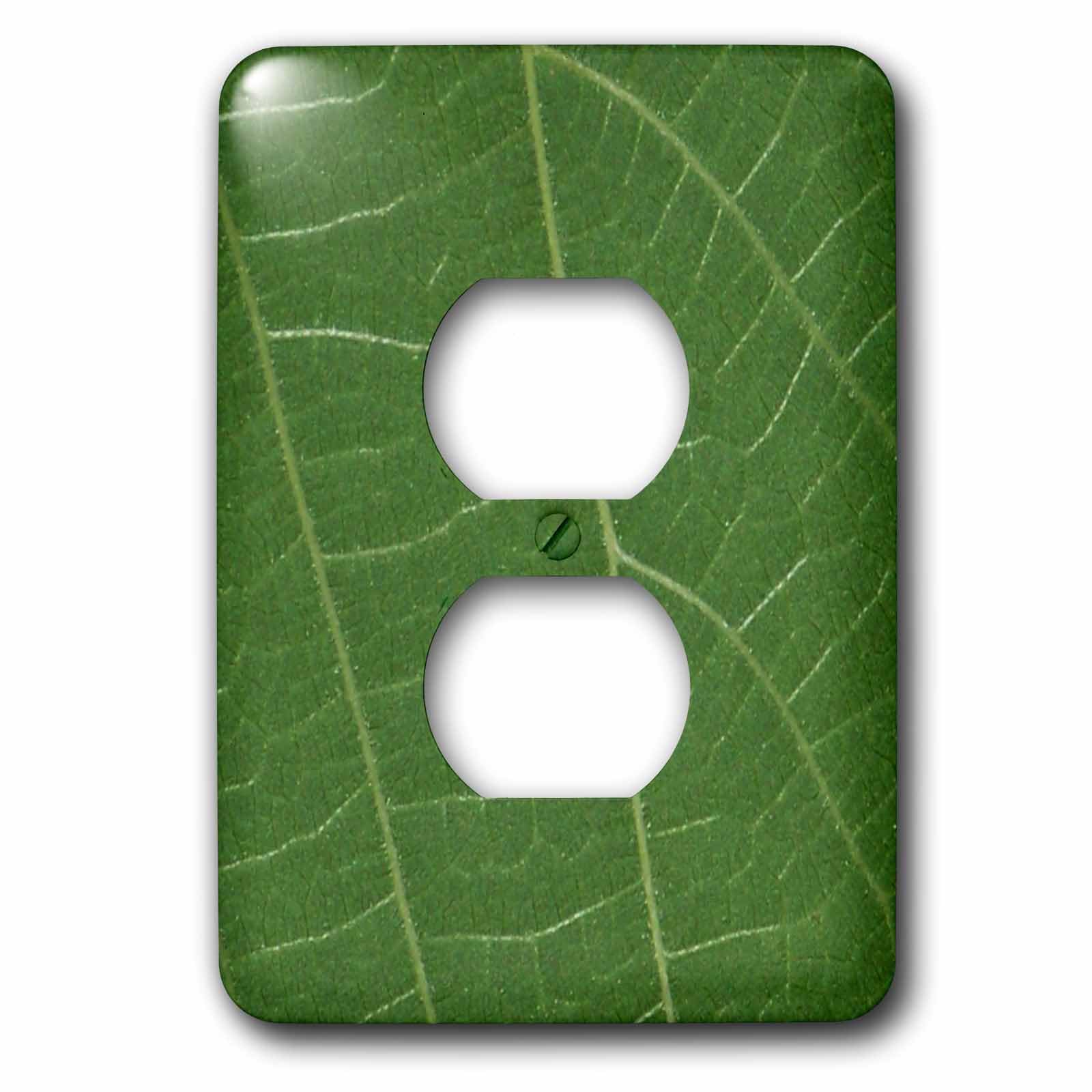 Cache de prise 2 feuilles vertes 3dRose lsp_21637_6 plaque interrupteur mural motif