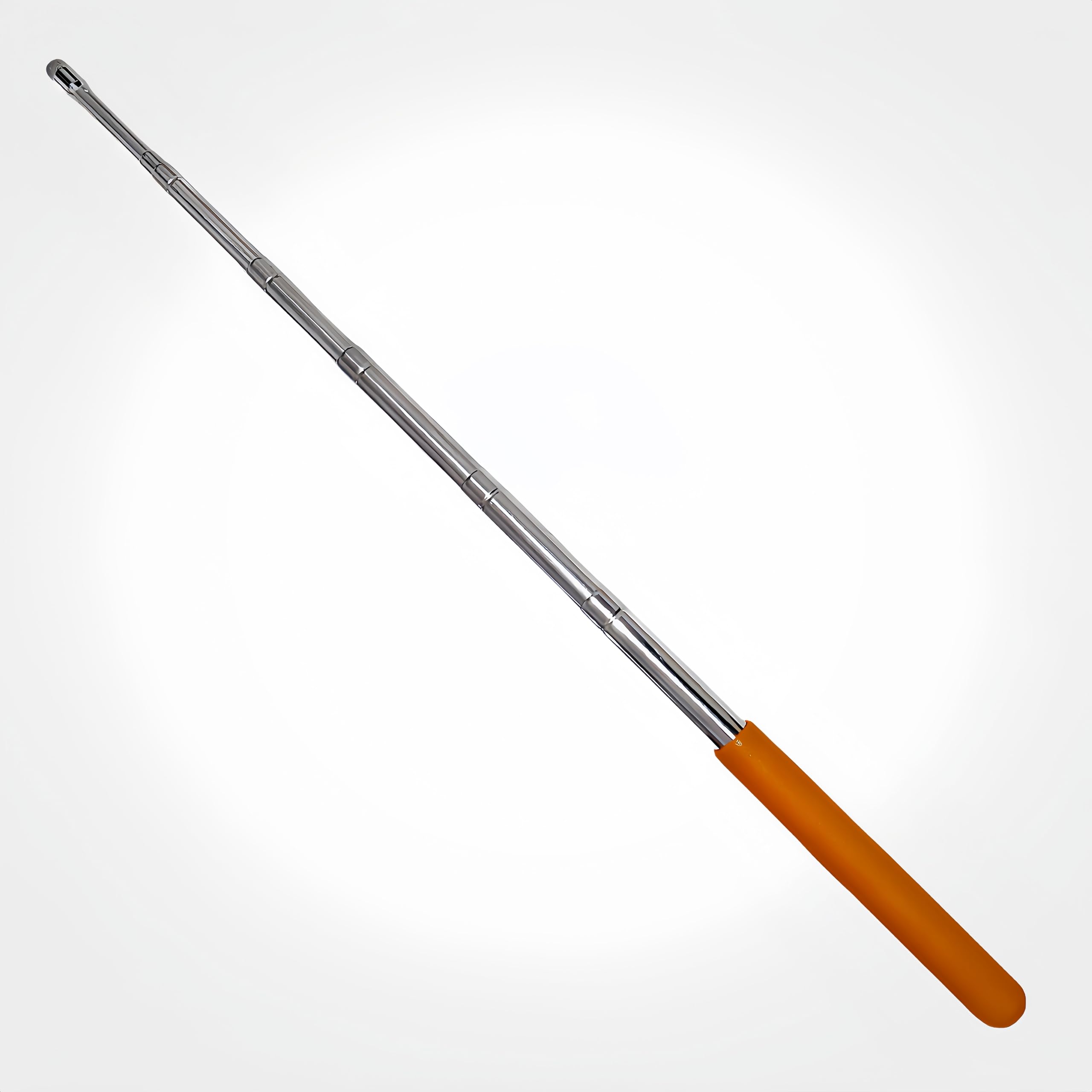 Retractable Teacher Pointer 𝟑𝟗.𝟓'', Pointer Stick with 𝗦𝘁𝘆𝗹𝘂𝘀 Smooth Sensitive Tablet Pen Stylus Pen, Teacher Coach Presenter Pointer Orange