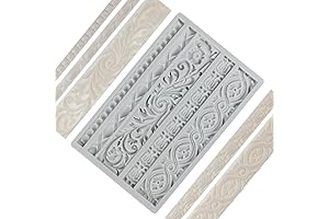 Iron Orchid Designs Silicone Relief Cake Border Mold: Exuberant Baroque Flair for Your Edible Masterpieces