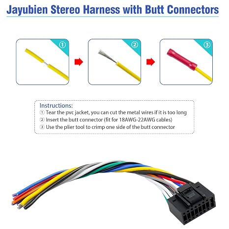 16Pin Radio Wire Harness ISO Connector for Kenwood