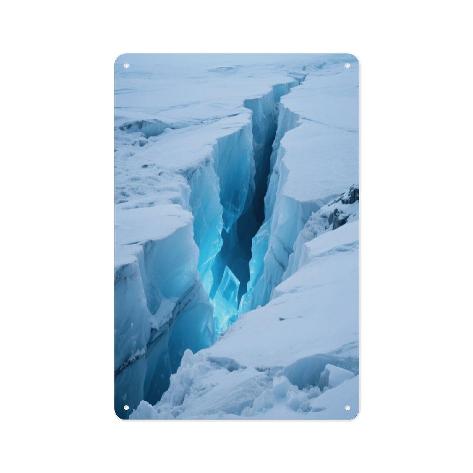 Fekiloot Style Glaciers Cracks Ice Caves Wall Decor Metal Signs Tin Signs Poster