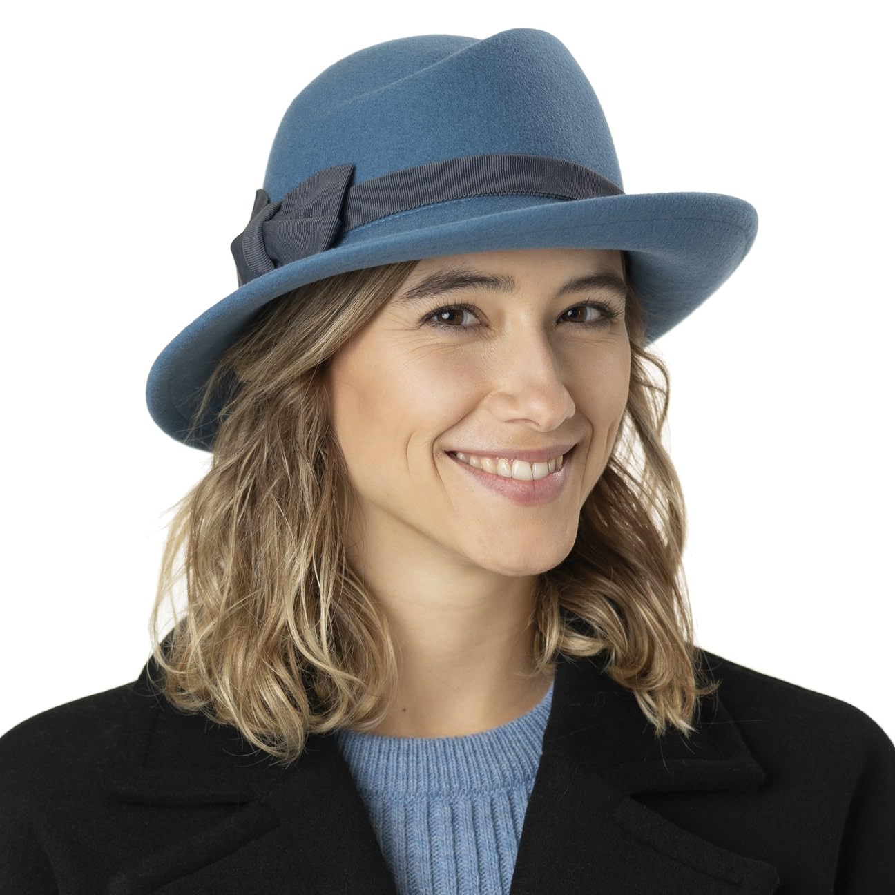 Mayser Jana Soft Wool Glockenhut Ripsband Schleife Made in EU Damen Winter
