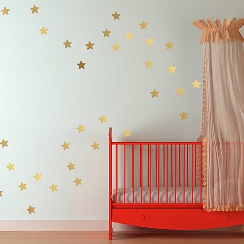 Alcance para las estrellas etiqueta autoadhesiva Set de Oro – Oro beso Cortar Star calcomanías by chromantics