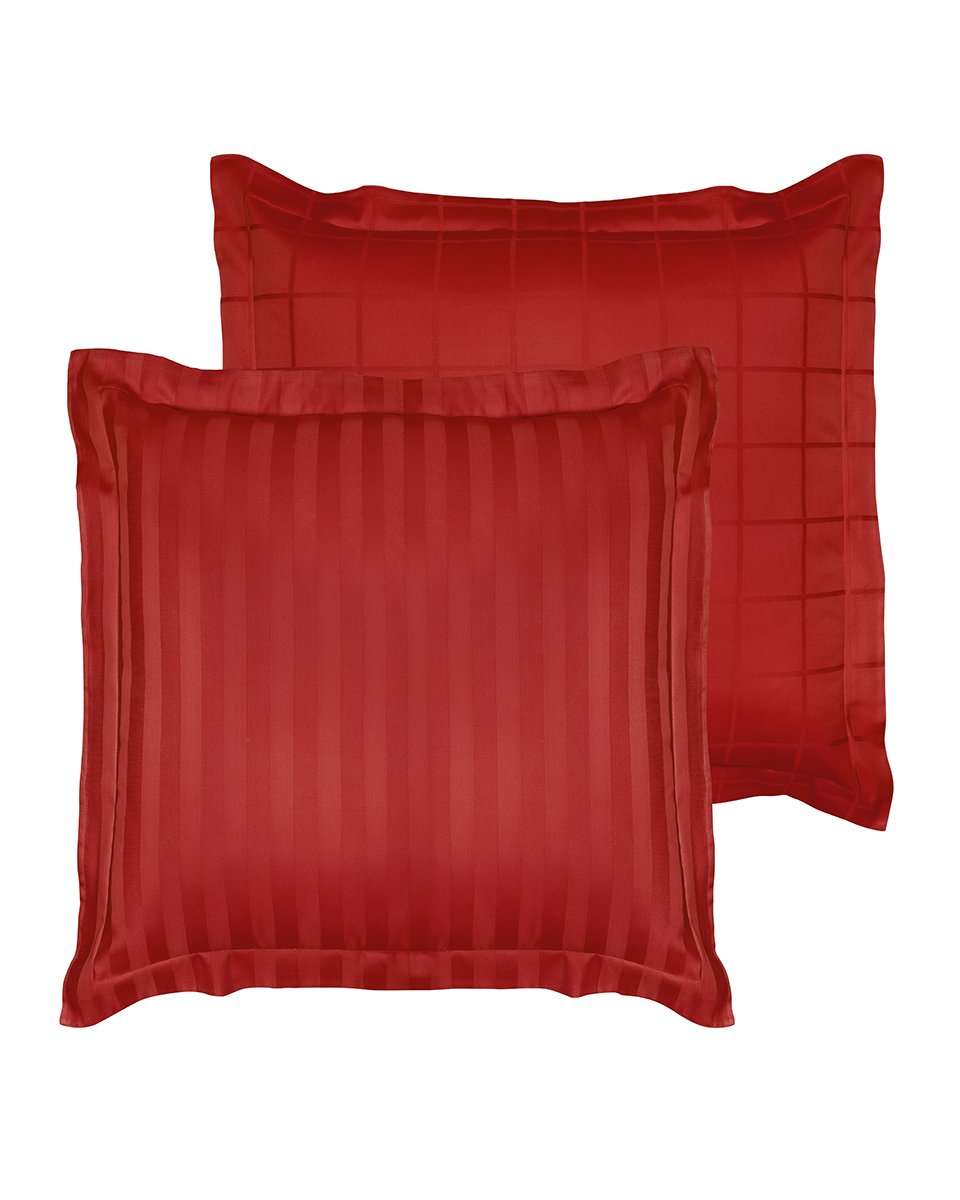 De Witte Lietaer Combed Cotton Pillowcase, Chili Pepper, 60 x 60 cm