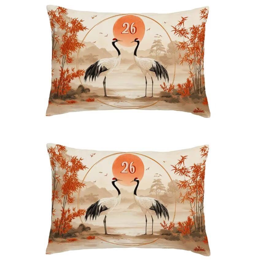 Housse de coussin orange brûlée rectangulaire 60x90cm taie oreiller imperméable M-712