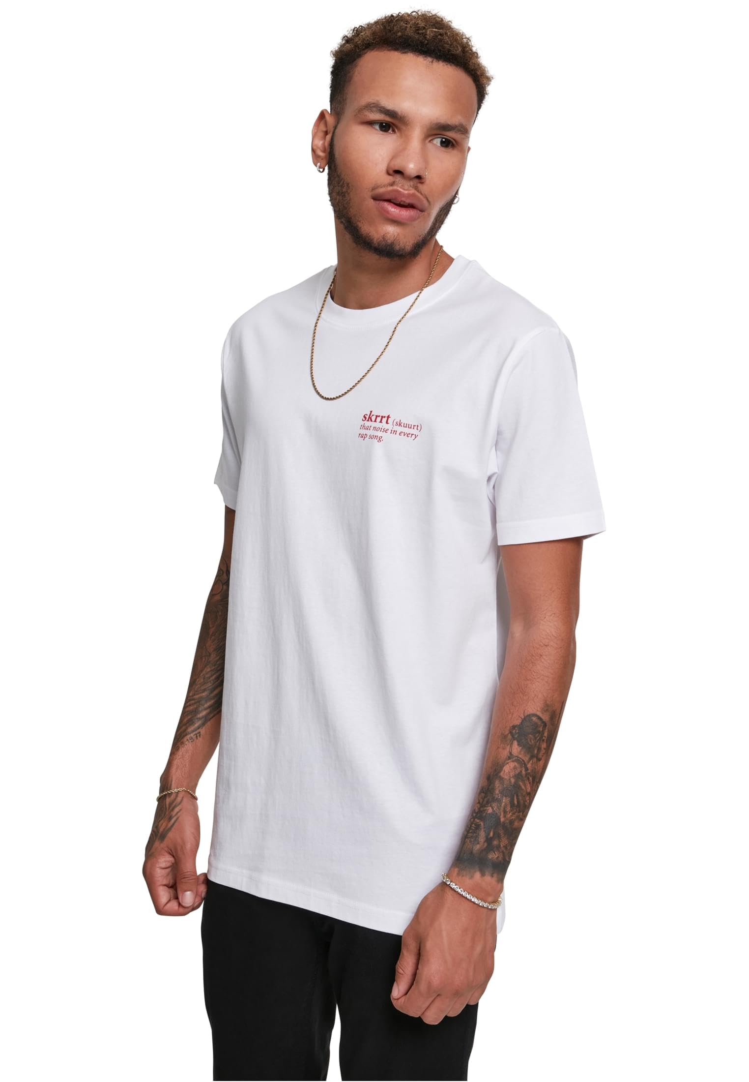 Mister Tee Herren That Noise T-Shirt, White, XS