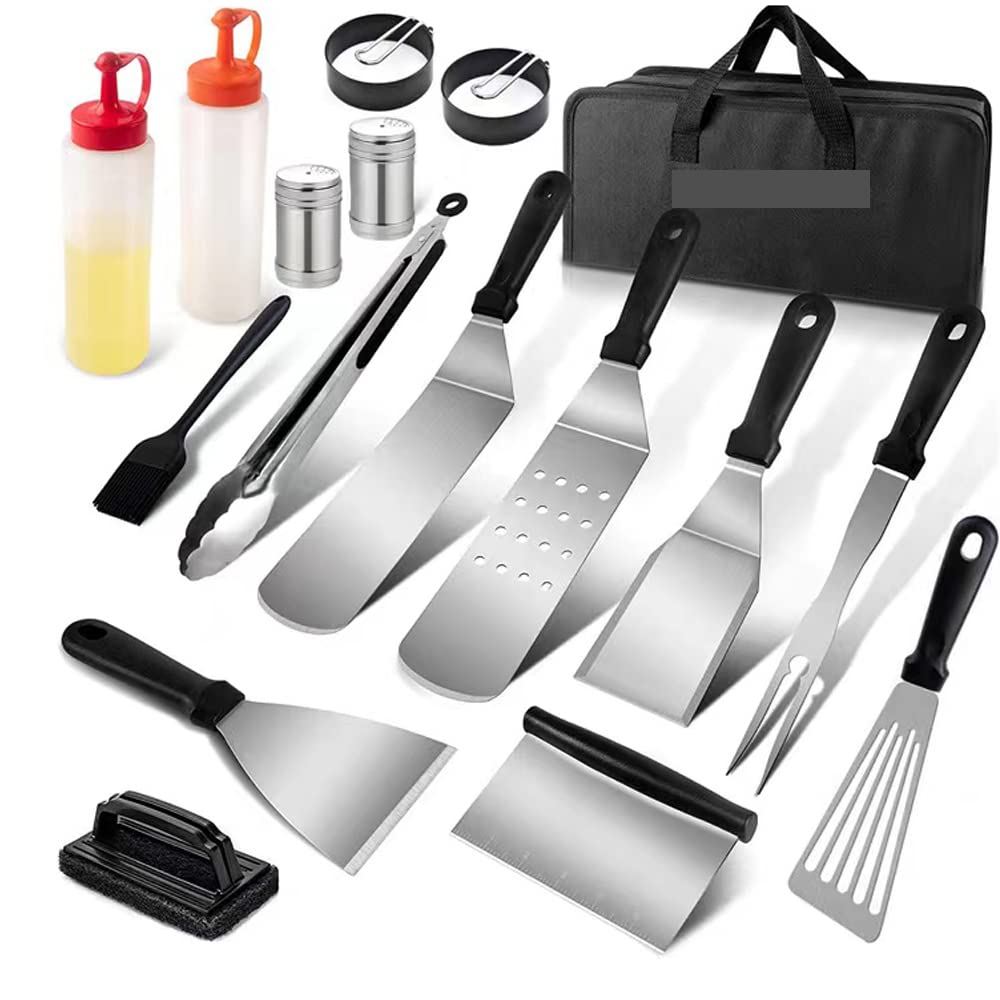 Spatules de barbecue en acier inoxydable lot de 17 contre les ustensiles qui plient