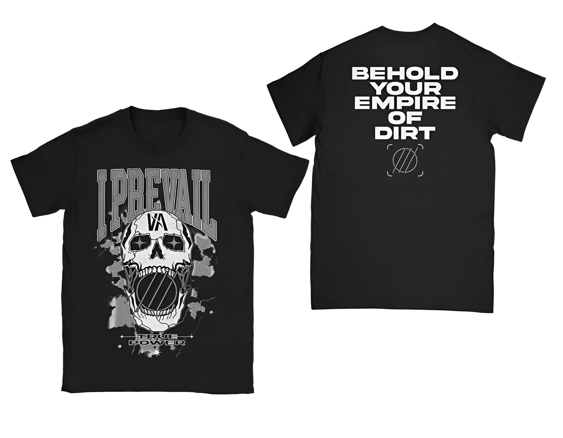 I Prevail Men's True Power Rowdy Skull T-Shirt Black | Officially Licensed Merchandise