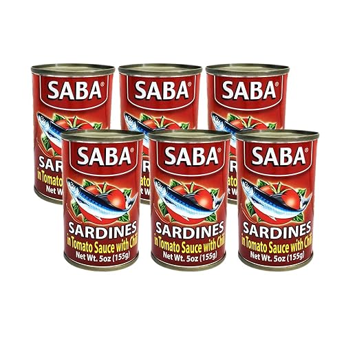 Saba Sardinas en Salsa de Tomate con Chile Pack de Seis 155 G por Pack