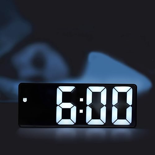 Miniatura 5 de Reloj digital, funcionamiento silencioso duradero, reloj de escritorio compacto y simple, activado por voz, dormitorio de regalo para oficina y hogar