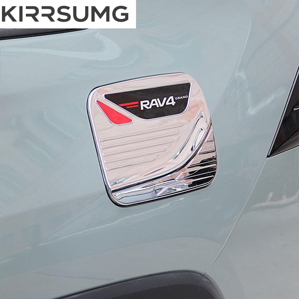 For Toyota RAV4 2019-2025 Fuel Door Tap Tank Protector Trim Protective Gas Tank Door Cover Auto Exterior Decoration for Toyota RAV4 2019 2020 2021 2022 2023 2024 2025 (A-Silver)