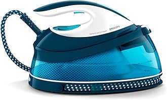 Versuni Philips PerfectCare Compact Steam Generator Iron, 1.5L Water Tank, Energy Saving, ECO Mode, No Burns with OptimalTEMP Technology, SteamGlide Soleplate (GC7840/26)